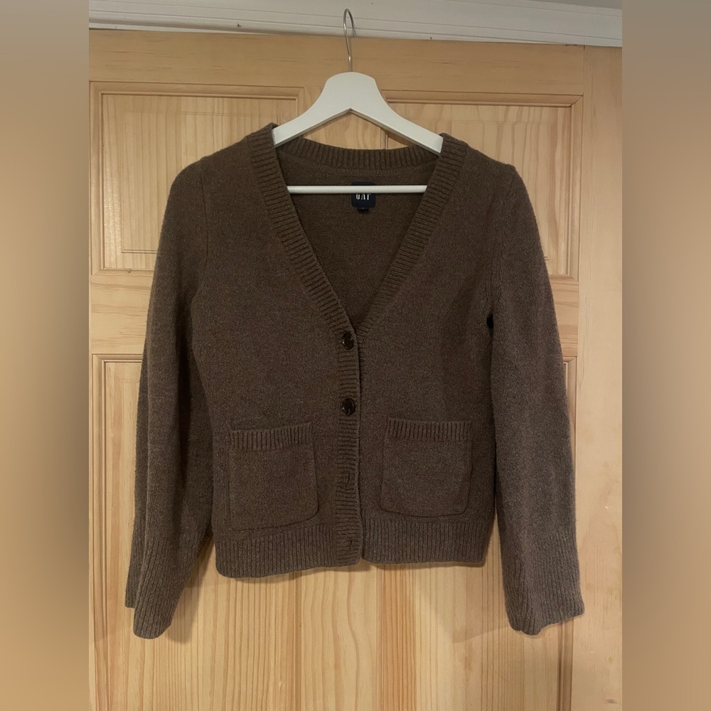 Brown Button-Up Cardigan